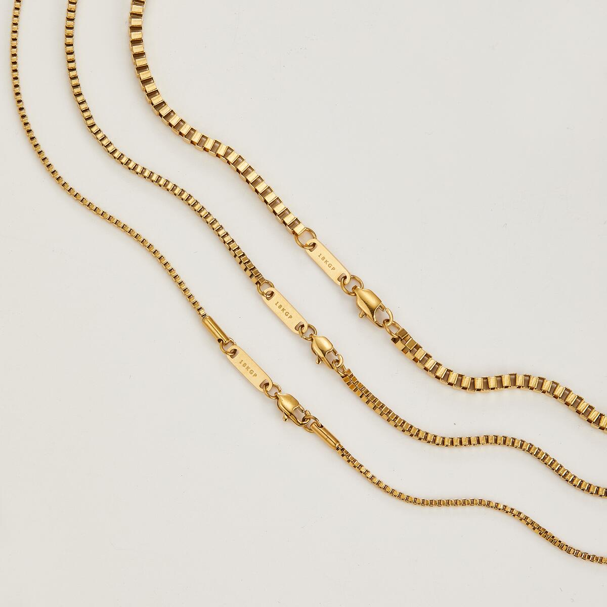 Venezian Box Kette Gold Silber K6367D