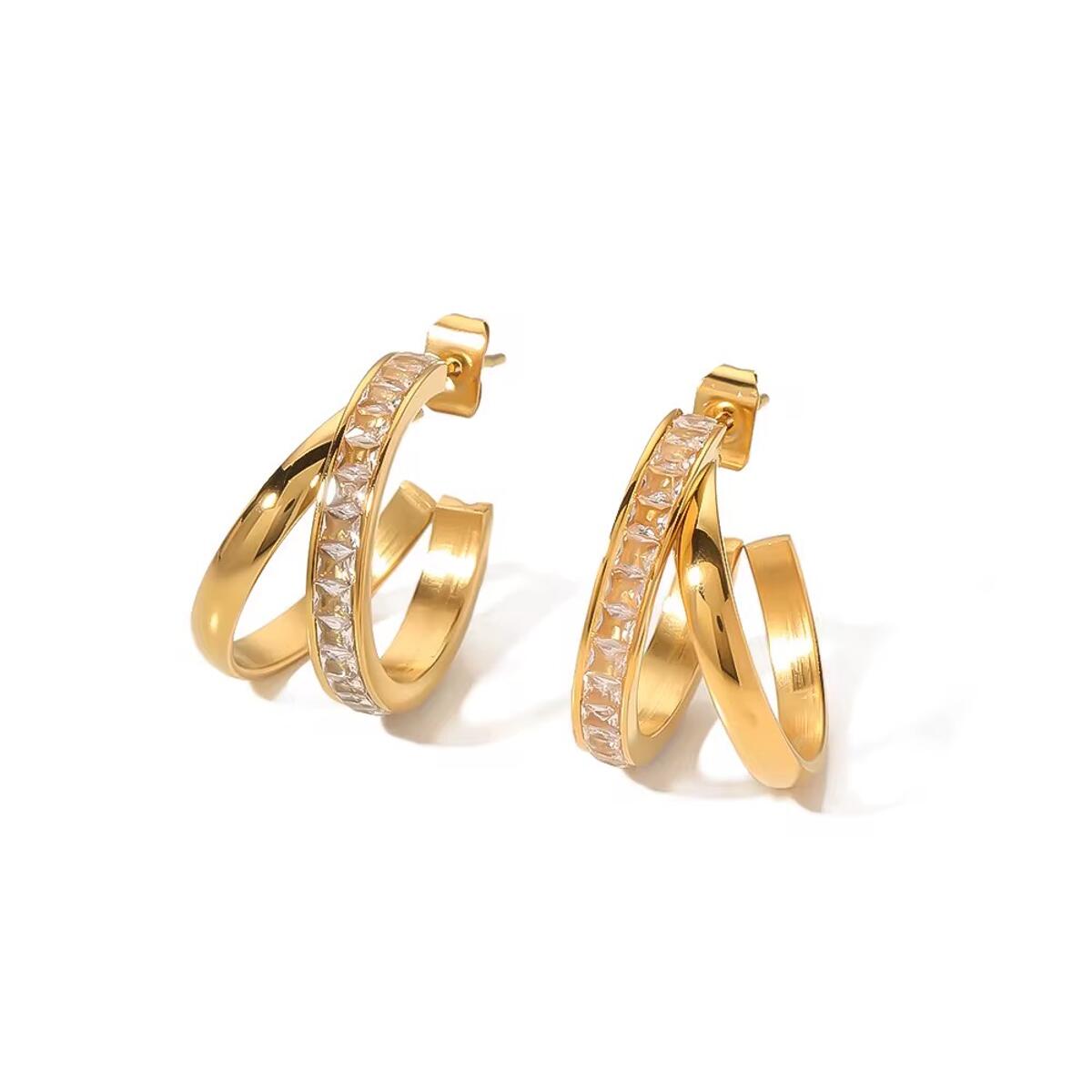 Elegance Duo Ohrringe Gold O6374D