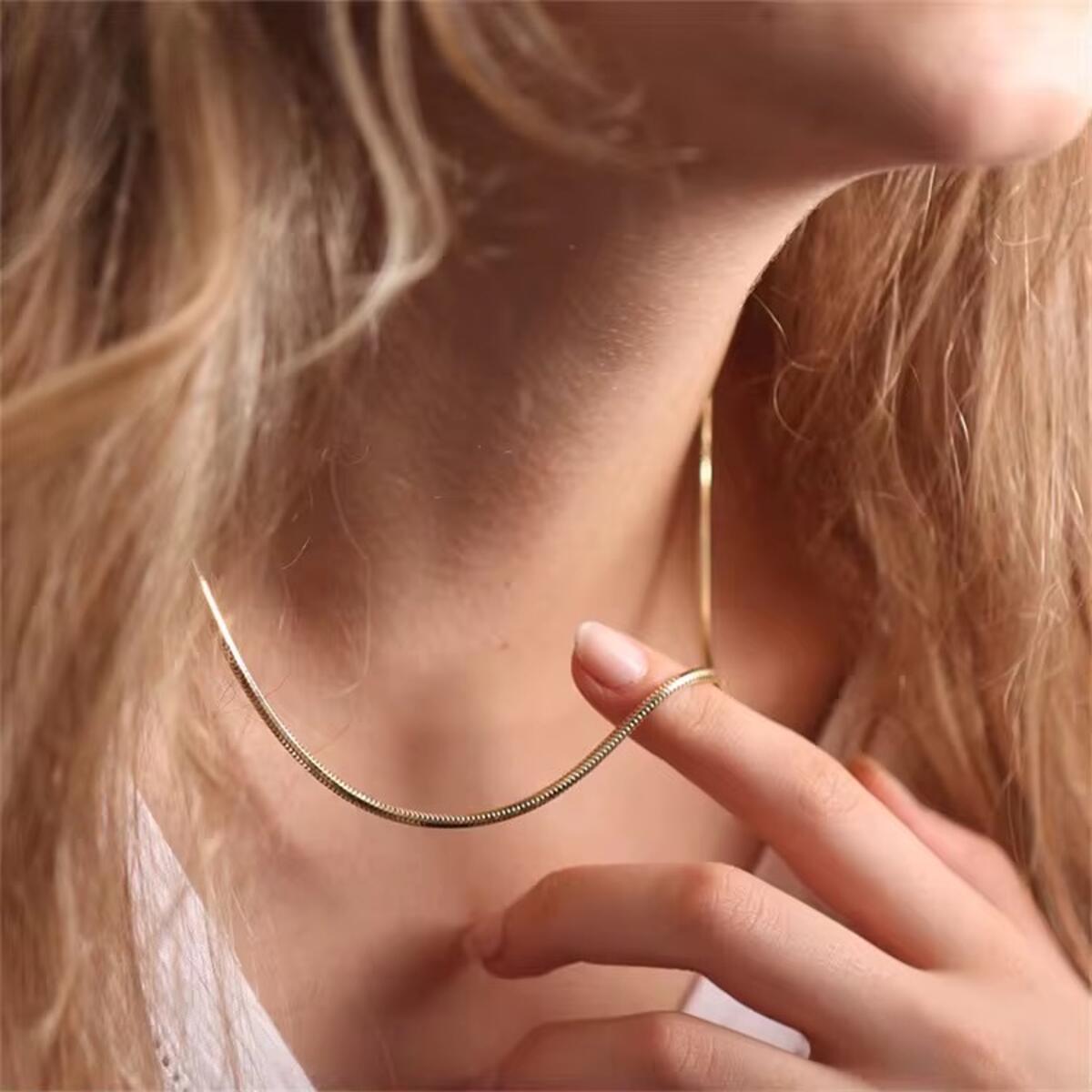 Round Snake Kette Gold K6364D