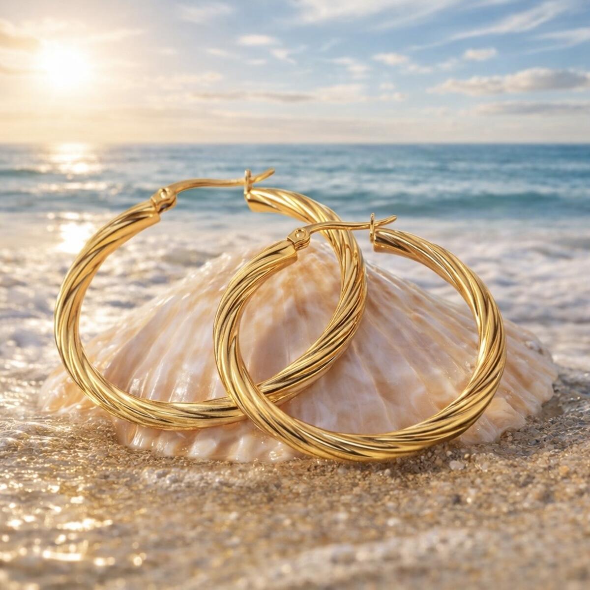 Ocean Twist Ohrringe Gold O6380D