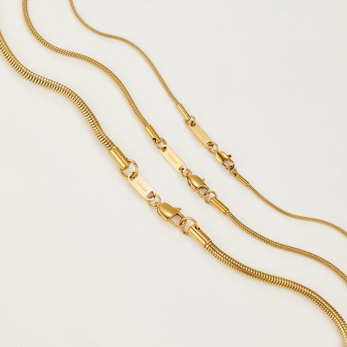 Round Snake Kette Gold K6364D