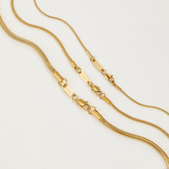 Round Snake Kette Gold K6364D