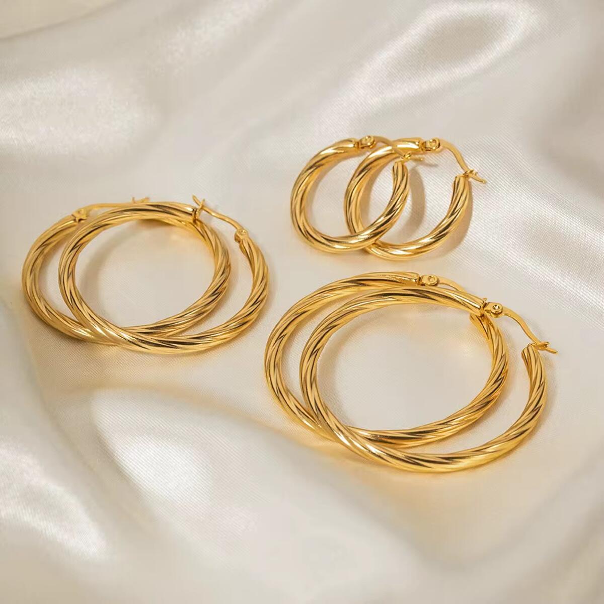 Ocean Twist Ohrringe Gold O6380D