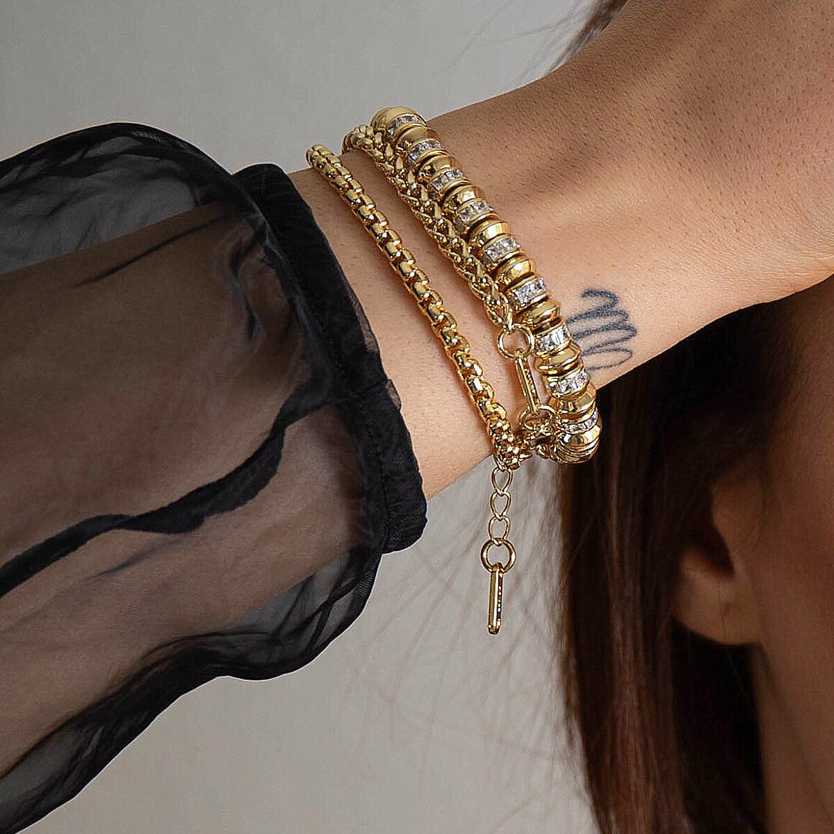 Plait Armband Gold B6048D