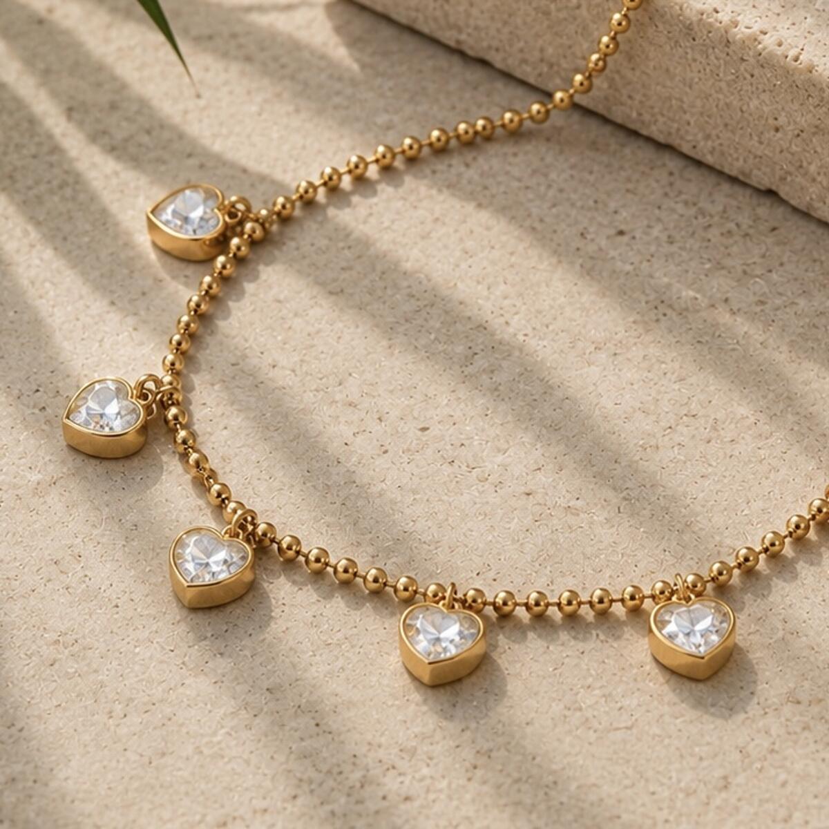 Sunkissed Hearts Kette Gold