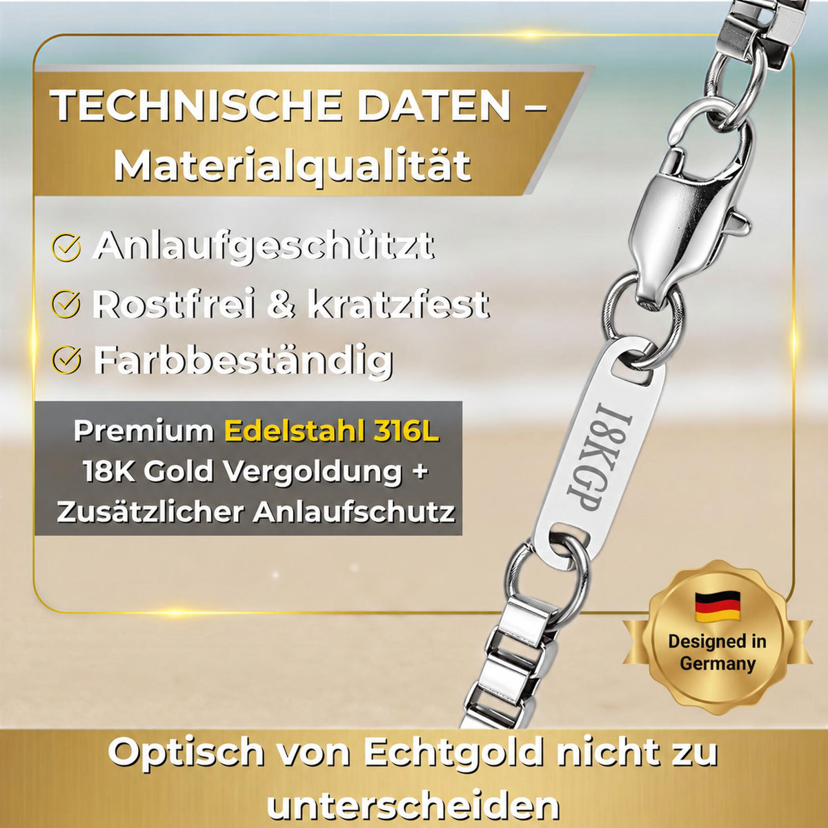 Venezian Box Kette Silber K6367D