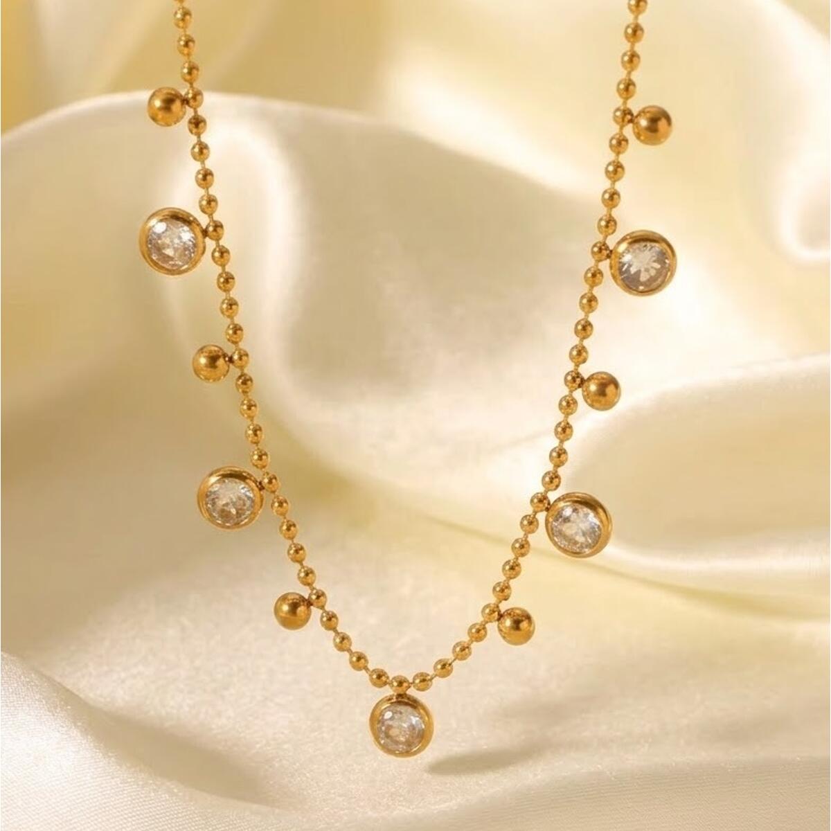 Glimmer Drops Kette Gold