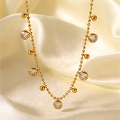 Glimmer Drops Kette Gold