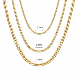Round Snake Kette Gold K6364D