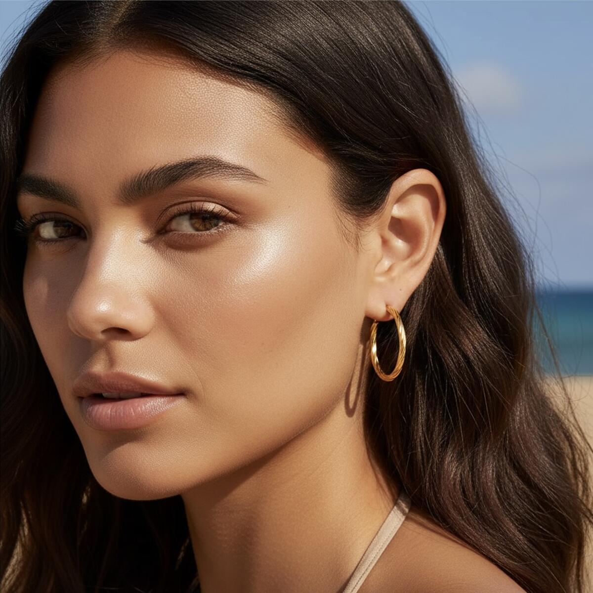 Ocean Twist Ohrringe Gold O6380D