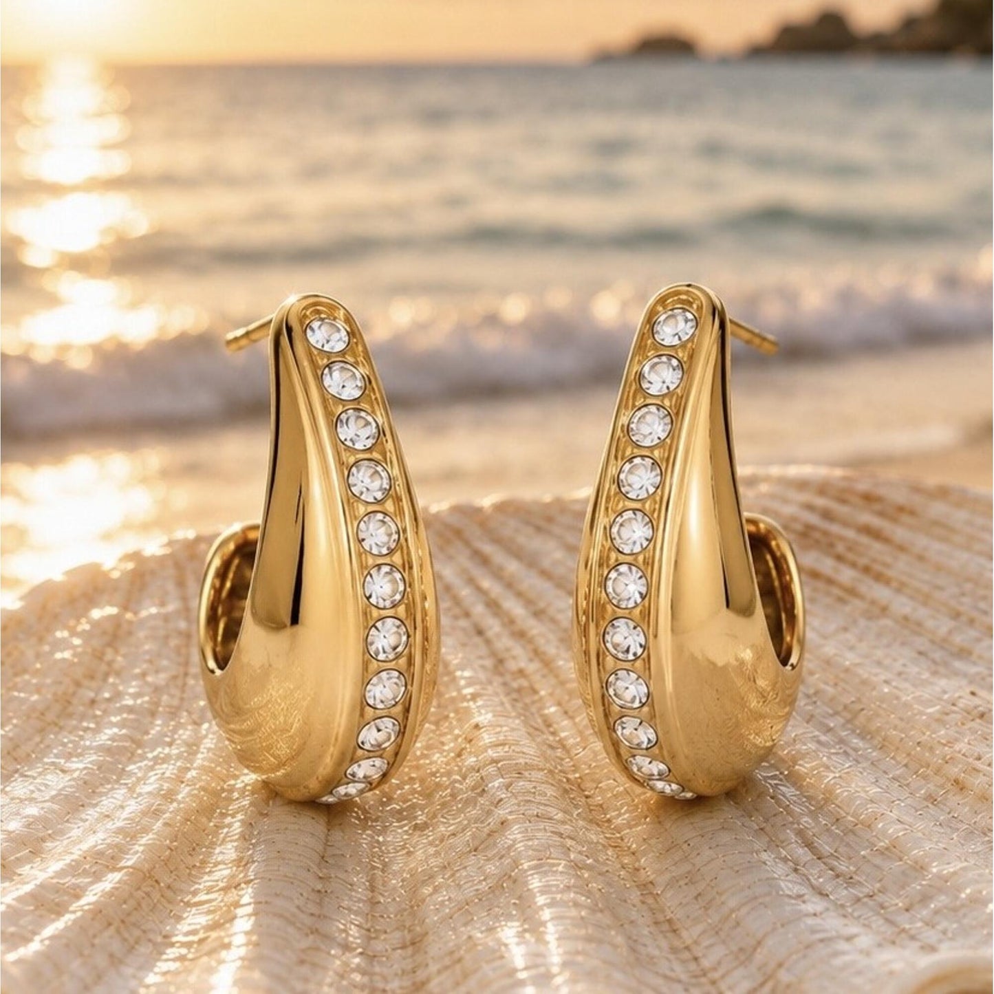 Ocean Drops Ohrringe Gold