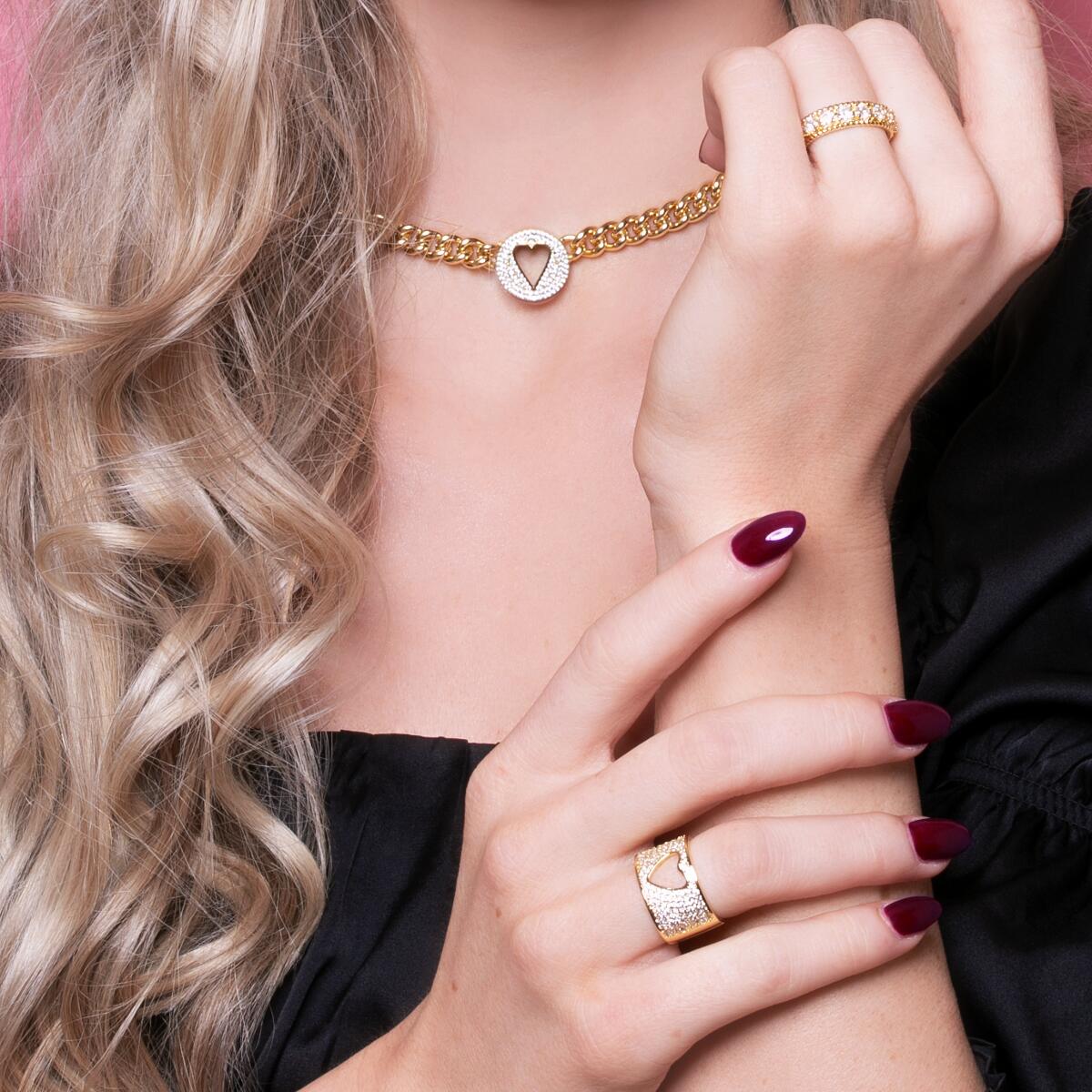 DJADEE  NECKLACE "Heart" 750er GOLD 18K plated K5513D